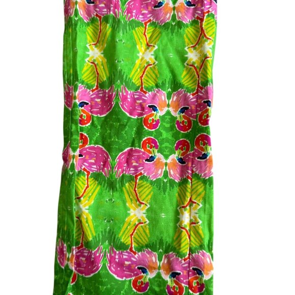 LAUREN GOLD Flamingo Print Green Pink Ankle Pants Size 0 NEW NWT - Picture 9 of 11
